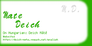mate deich business card